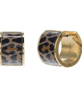 kate spade Heritage Huggie Earrings Leopard Print